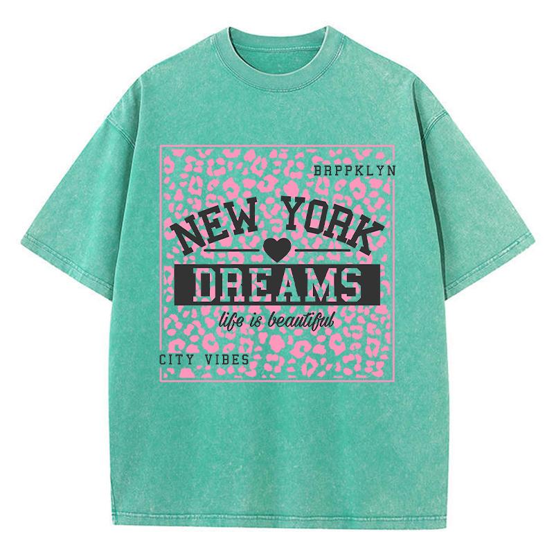 Женская футболка с принтом New York Dreams, модная повседневная футболка в стиле хип-хоп, с коротким рукавом, летняя удобная одежда