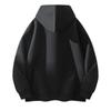Men's Loose Solid Color Hooded Pullover Hoodie Large-sized Fashionable Casual Sports Hoodie Jacket