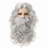 Full Set Santa Beard Wig Long Curly Hair Beard And Wig Set Santa Claus Beard Wig  Cosplay Santa