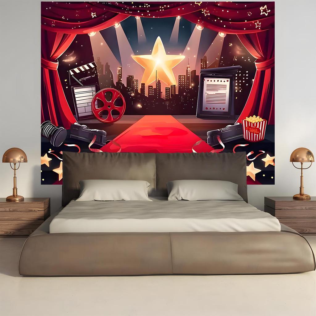 Hollywood Grand Red Carpet Maxi Background, Easy to Hang Photography Banner, Birthday and Anniversary Commemoration