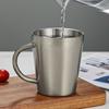 Детская кружка для воды из нержавеющей стали 304 с ручкой, симпатичная двухслойная кружка для питья, не допускающая ожогов, детская кружка для молока