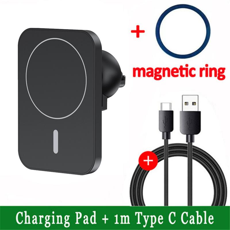 Магнитные беспроводные зарядные устройства, подставка на вентиляционную решетку автомобиля, держатель телефона, мини-станция для быстрой зарядки iPhone 12 13 14 15 Pro Max macsafe