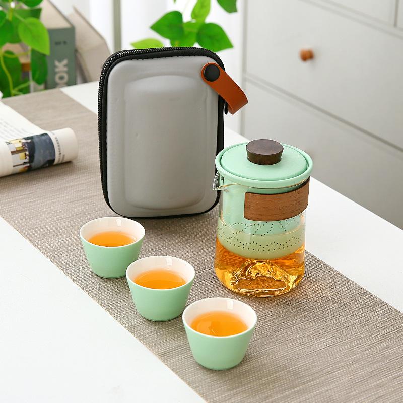 Portable travel tea set Outdoor travel camping equipment Kuaike cup Teacup company event printing