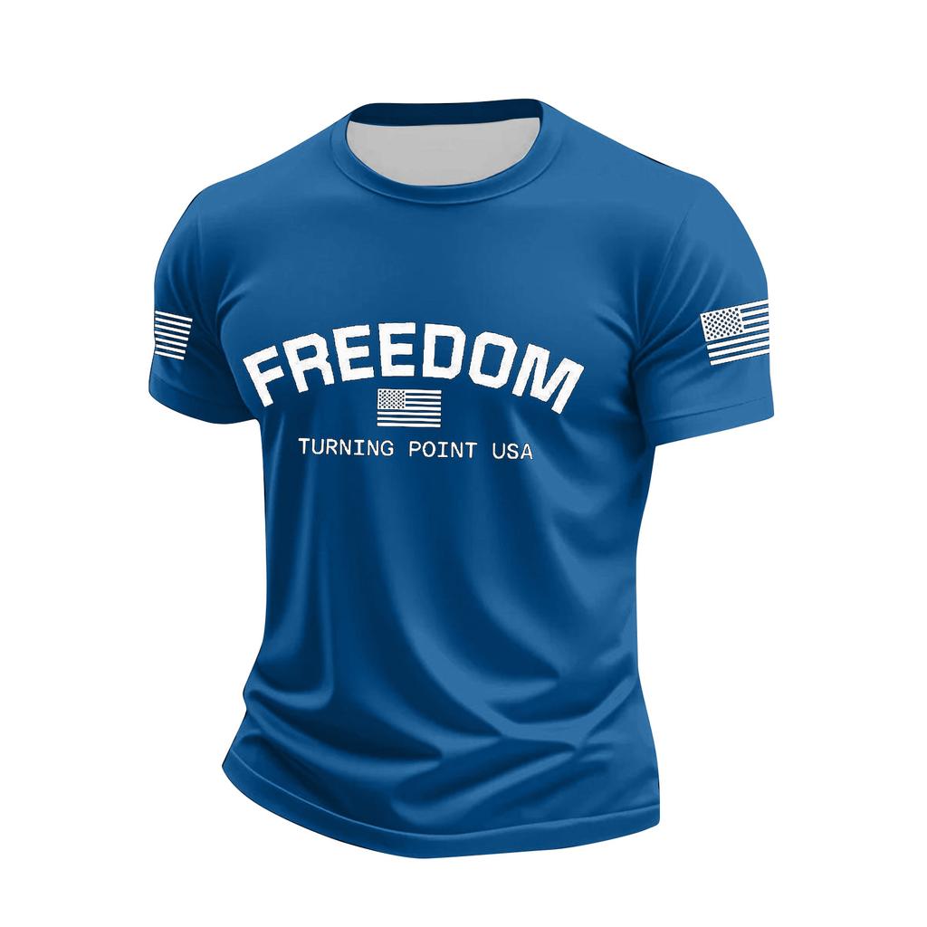 Мужская футболка с коротким рукавом с принтом Мужская свободная повседневная футболка с коротким рукавом