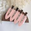 4Pcs Hair Clips Bright Color Seamless Hair Barrette Easy-wearing Decorative Ultra-light Non-slip Acrylic Women Bangs Clips Ornament