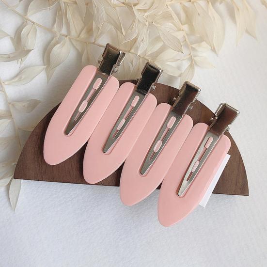 4Pcs Hair Clips Bright Color Seamless Hair Barrette Easy-wearing Decorative Ultra-light Non-slip Acrylic Women Bangs Clips Ornament