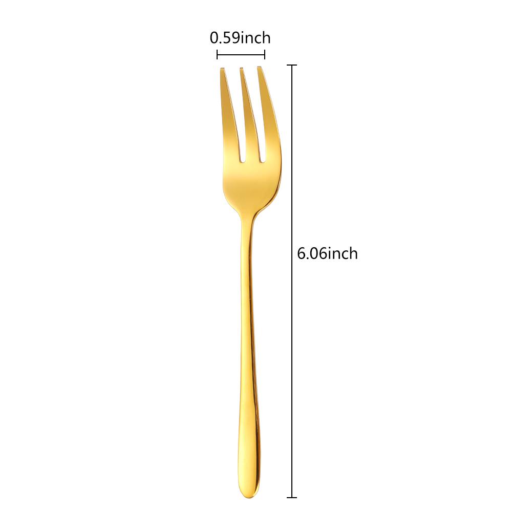 1/4/5/6 шт. Чайные вилки Вилка для фруктов Набор столовых приборов из нержавеющей стали Золотая вилка для торта Закуска Салат Столовые приборы Кухонная утварь