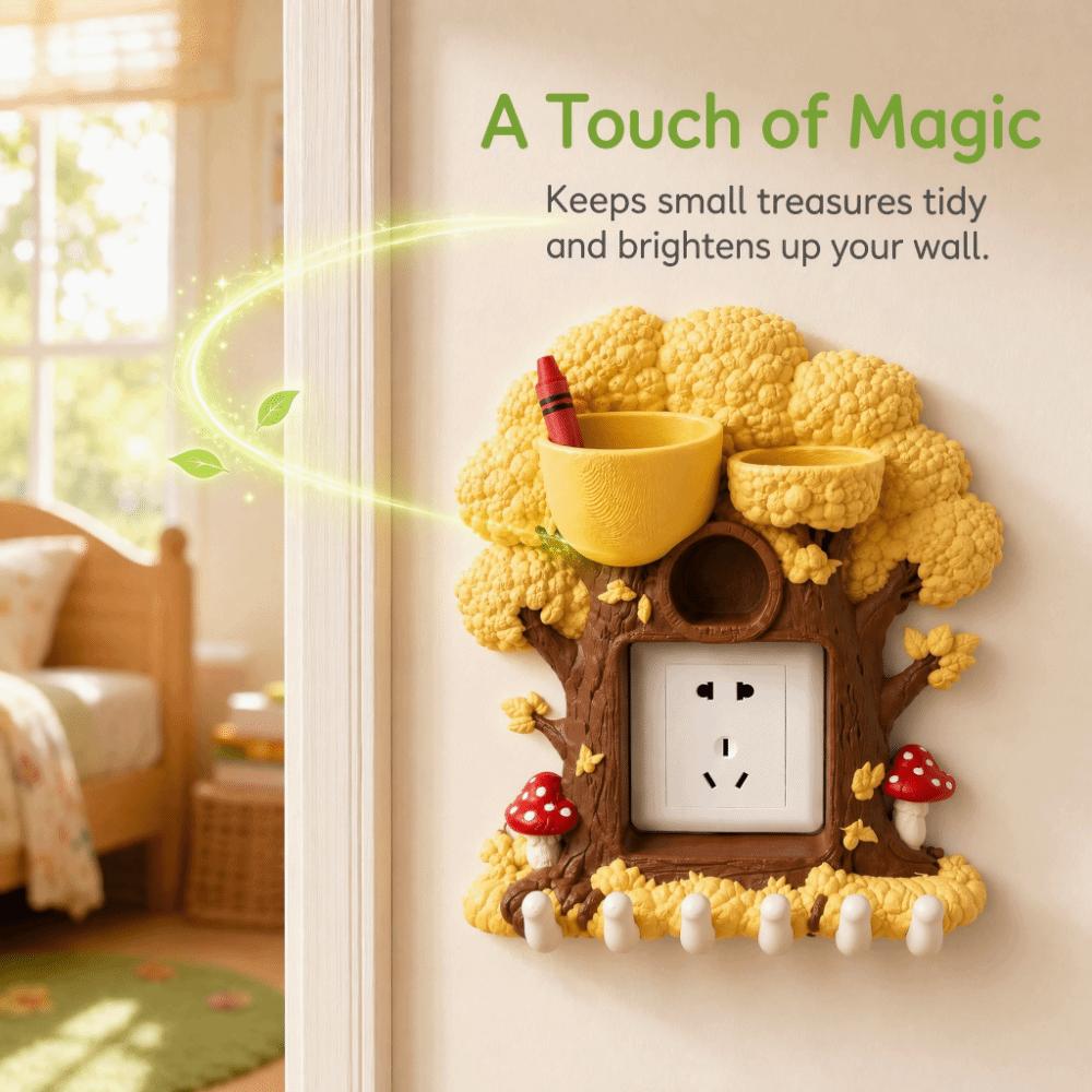 3D Printed Forest Tree Hole Switch Storage Rack Creative Remote control storage  Living Room Decor