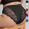 Women's Plus Size High Waist Lace Cotton Briefs - 280 Lbs Support, Pure Desire Panties