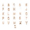 Stainless Steel Mirror Polished Rose Gold A-Z Letter Beads with 1.8mm Hole
