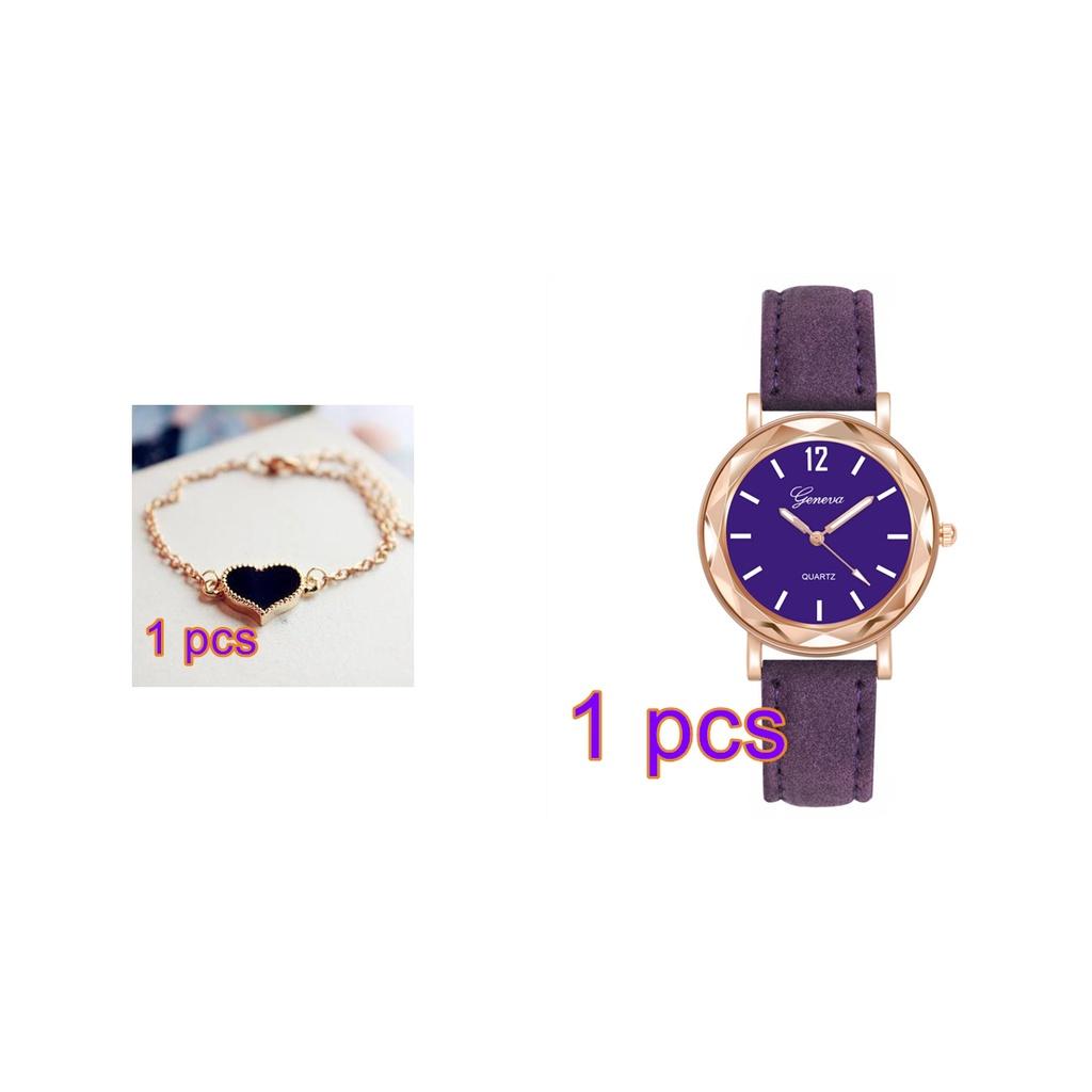 (Часы + Браслет) Роскошный женский комплект часов с браслетом Love