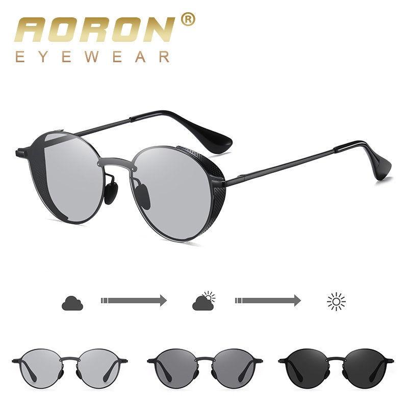 aoron Металлические фотохромные поляризационные солнцезащитные очки для мужчин и женщин UV400 антибликовые спортивные очки для вождения и рыбалки модные