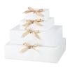 3Pcs White Gift Box with Lid Ribbons for Birthday Party Candy Cookie Storage Christmas Wedding Bridesmaid Gift Packaging Boxes
