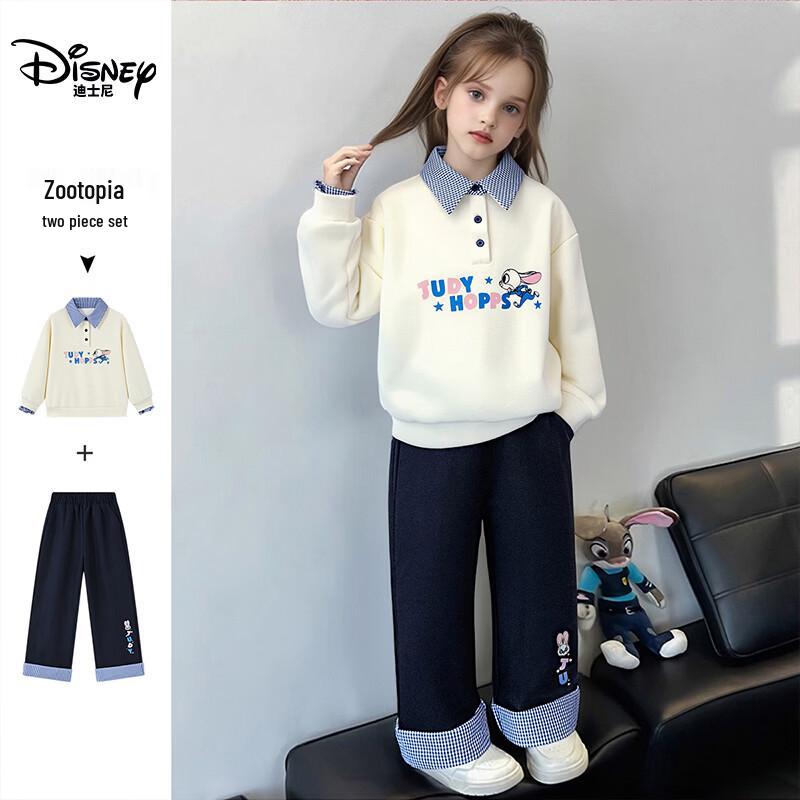 Весенний комплект: поло-свитшот и брюки для девочек Disney 2026