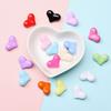 17mm*22mm 5pcs/bag Solid Colored Candy Color Heart-shaped Large Beads For Jewelry Making Handmade Accessories DIY Handmade Material