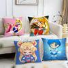Горячая Мультяшная S-Sailor M-Moon Кавайная Наволочка Двусторонняя Плюшевая Подушка – Для автомобиля, дивана, спальни, идеальна в качестве подарка.