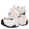 Fashion High Top Chunky Women's Sneakers Internal Increase Leather Casual Ladies Shoes Trainer Platform Sneaker Womens Zapatillas Mujer