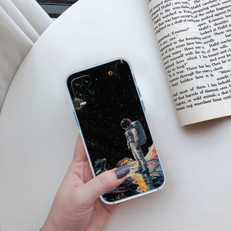 Astronaut Space Alien UFO Transparent Phone Case for Motorola Moto G10 G20 G30 G31 G32 G34 G35 G41 G42 G50 G51 G52 G55 G60 G60S