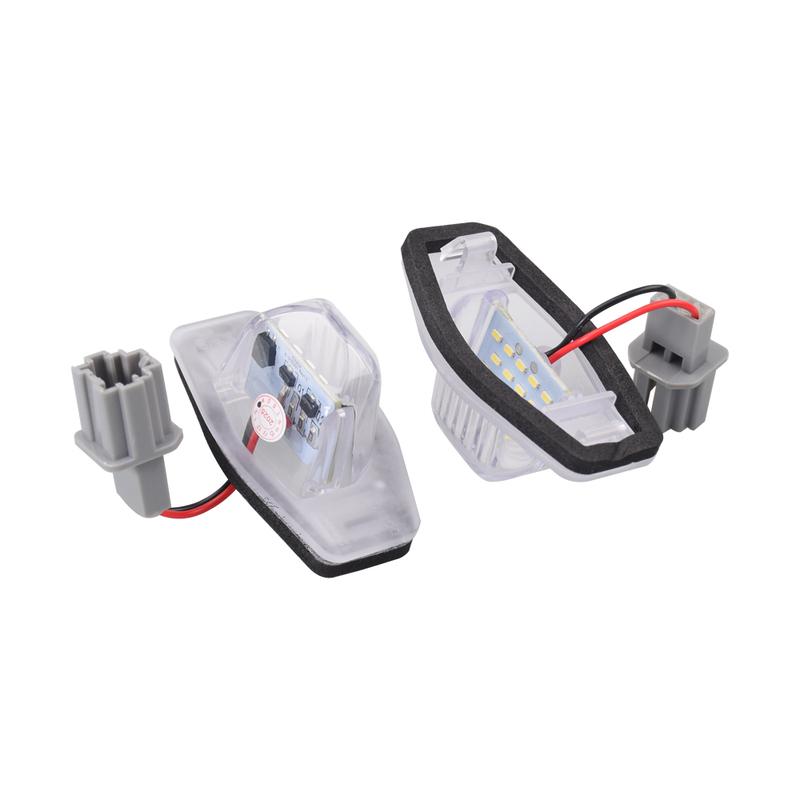 2PCS Error Free LED License Plate Lights Assembly For Honda Crv Fit Jazz Crosstour Odyssey Stream Freed  ight HRV FRV
