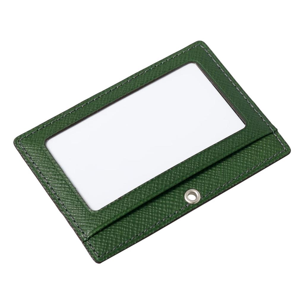 ID Card Case ID Card Holder Name Holder Pass Case Genuine Leather 729628 Panama Card Case Card Holder Name Tag Holder Employee ID Reel Cowhide Italian