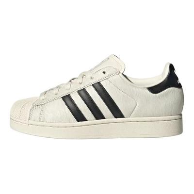 Superstar 2 Off White Pony Hair женские кроссовки кремового цвета с черным JQ7418