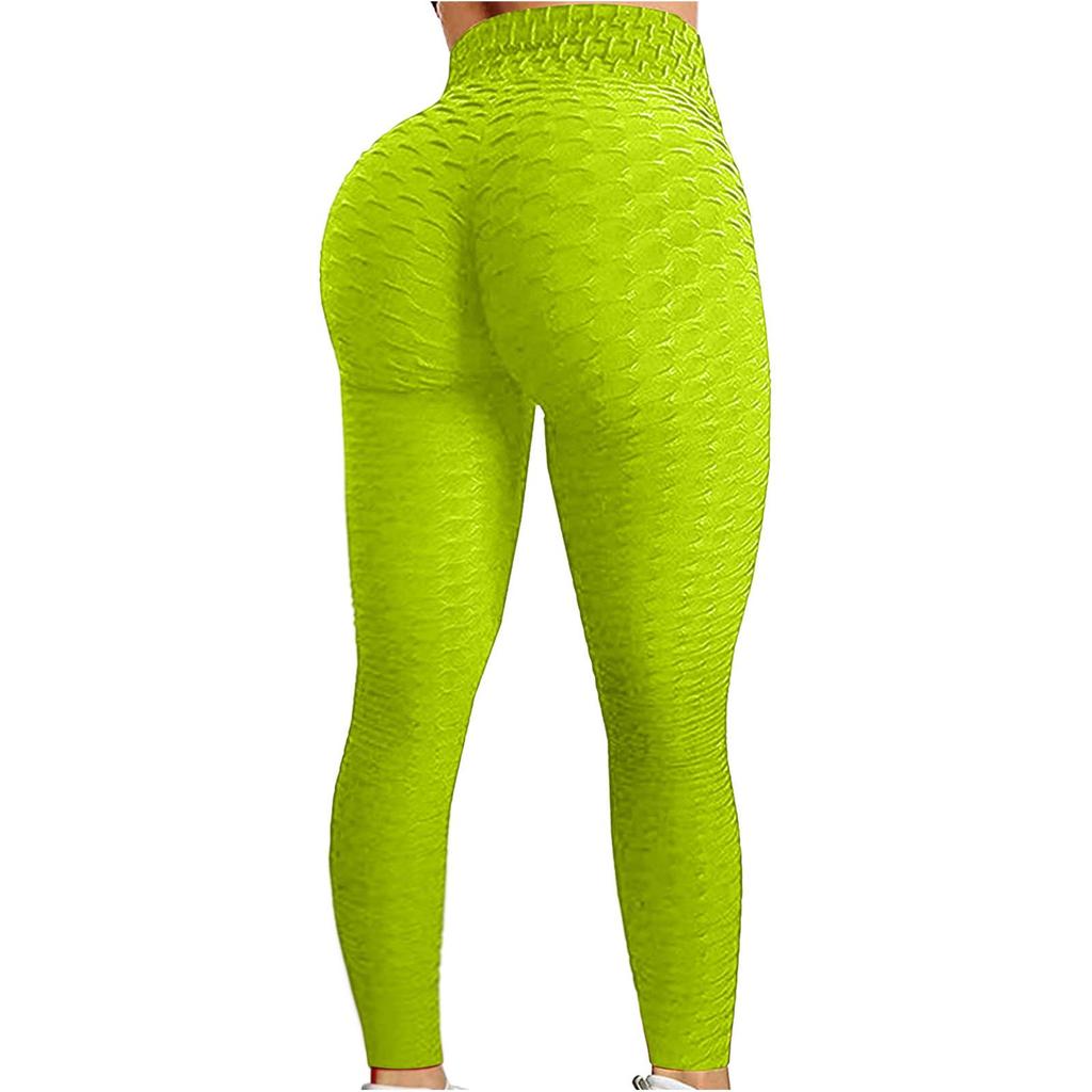 European and American style peach hip jacquard bubble yoga pants high waist beautiful hip sports leggings hip-lifting yoga pants