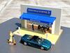 TOMYTEC DioColle 64 1/64 #CarSnap 21a Cafe Terrace ABS Resin/PVC Figure and Accessories (Painted, Partially Assembled) + Die-Cast Miniature Car Set