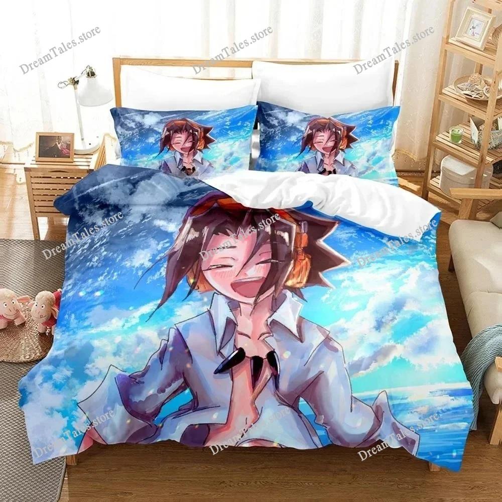 Shaman King Персонажи 3D Печать Комплект Постельного Белья Мультяшный Аниме Взрослый Ребенок Спальня Пододеяльник Комплекты Домашний Текстиль Роскошный Подарок