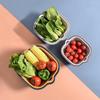 6 шт./комплект Кухонная раковина Овощесушилка Корзина для фруктов Двухъярусный Бытовой Гостиная для мытья Пластиковый таз Слив