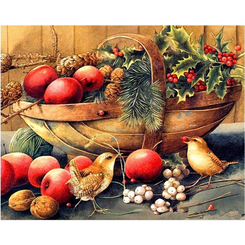5D DIY Алмазная картина Фрукты и вино Алмазная мозаика Алмазная вышивка Полный набор Наборы для вышивки крестом Домашний декор Подарки