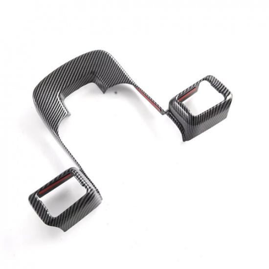 Carbon Fiber Steering Wheel Decor Frame Trim For Hyundai Santa Fe 2024 2025