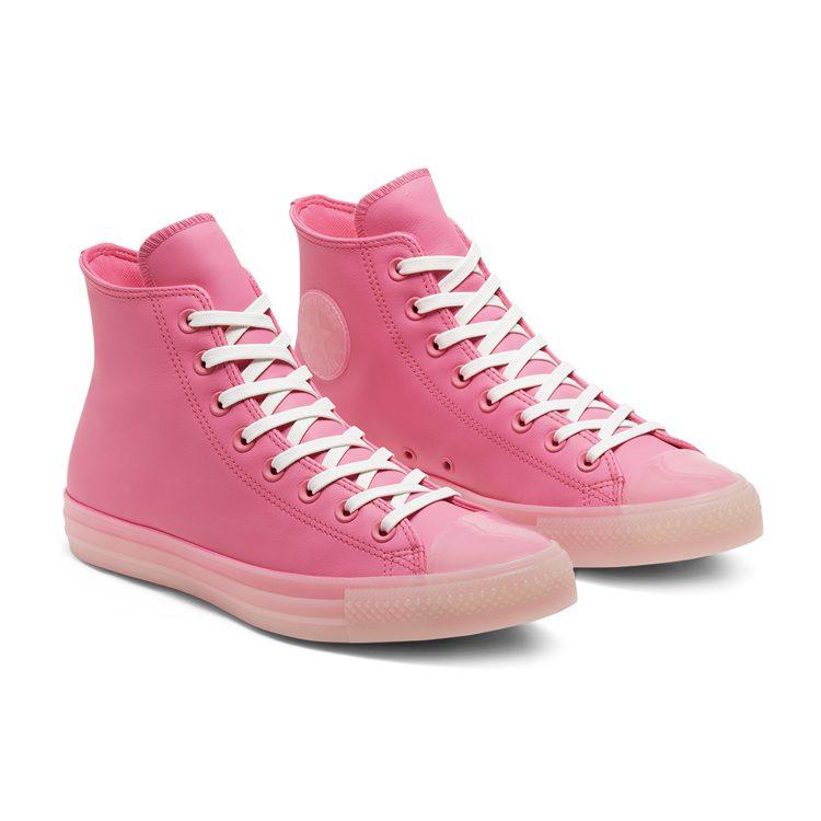 Converse Неоновые кожаные кеды Chuck Taylor All Star High Top 'Неоновый розовый' 166568C