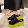Модные женские тапочки 2025 Лето Новые сандалии на толстой подошве Квадратный носок Открытый носок Массивные тапочки для женщин Тапочки-мюли Шлепанцы