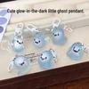 Luminous 3D Ghost Keychain: Cute Halloween Cartoon Pendant for Backpacks