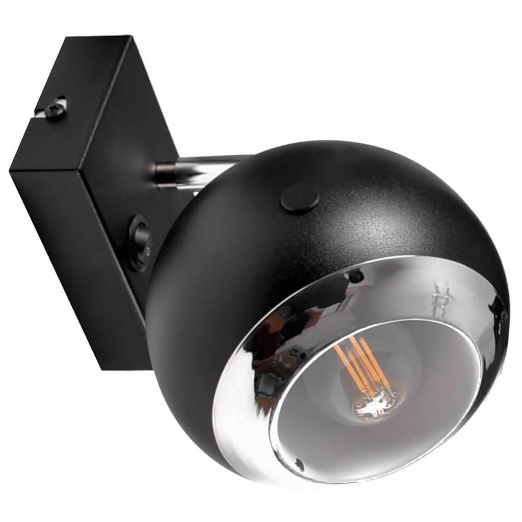 Olaf 1 Kinkiet Lampa Ścienna Czarna