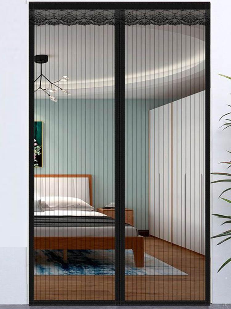 Новые вышитые магнитные экраны для дверей, занавески от комаров, насекомых, мух, не пробивают шторы, экраны для дверей в гостиную, сетка для дома