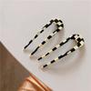 Girls Hairstyle Tools Acetate All-match Checkerboard Hair Stick Korean Style Headwear U-shaped Hairpin Female Hair Accessories