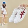 Летняя белая обувь Новый стиль студенток Полая дышащая Толстая подошва Увеличивающая рост Повседневная обувь