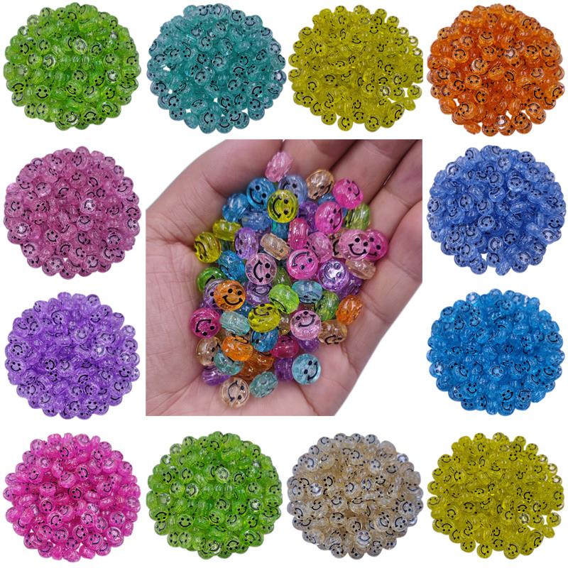 20 шт. 10 мм, горячее тиснение, прозрачные свободные бусины с улыбкой, бусины со смайликом, бусины с выражением, сделай сам, поделки, изготовление ювелирных изделий