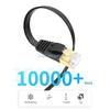 R6FF CAT7 RJ45 Cable 10Gbps 600MHz Stretchable Design Connectivity