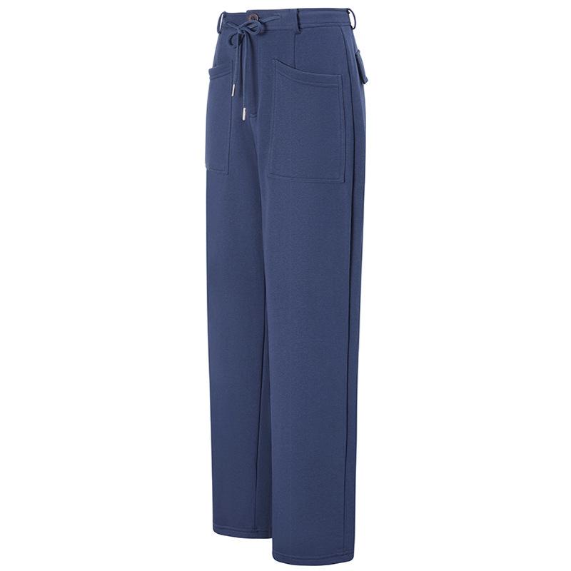 Прямые широкие спортивные штаны на шнурке, женские, весна и осень, для бега, быстросохнущие, спортивные штаны, свободные повседневные брюки, тонкие спортивные штаны