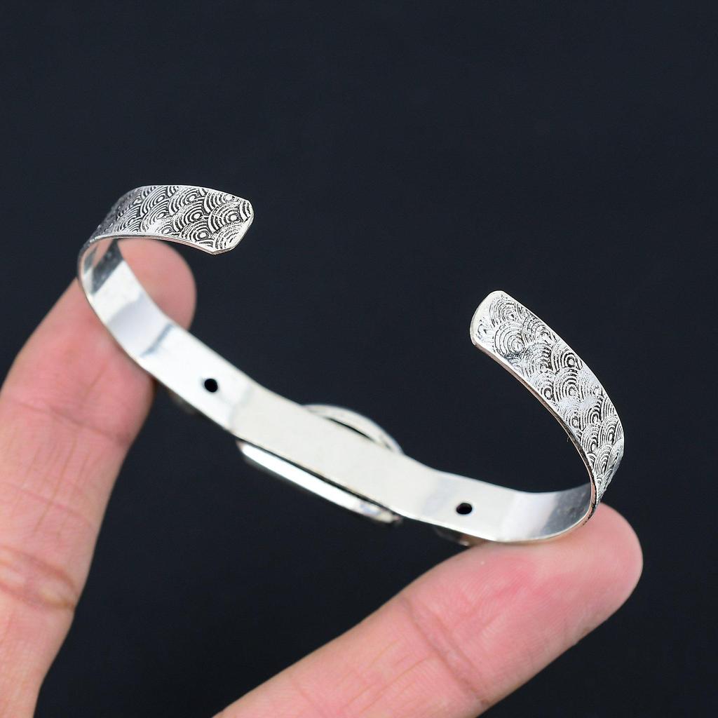 День матери Сделка Серебро 925 пробы Камень Яшма Паутина Аметист Жена Браслет Ювелирные изделия