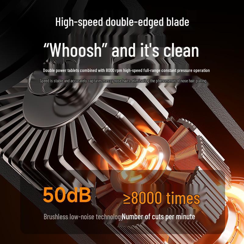 Men's Rechargeable Electric Nose Hair Trimmer & Shaver