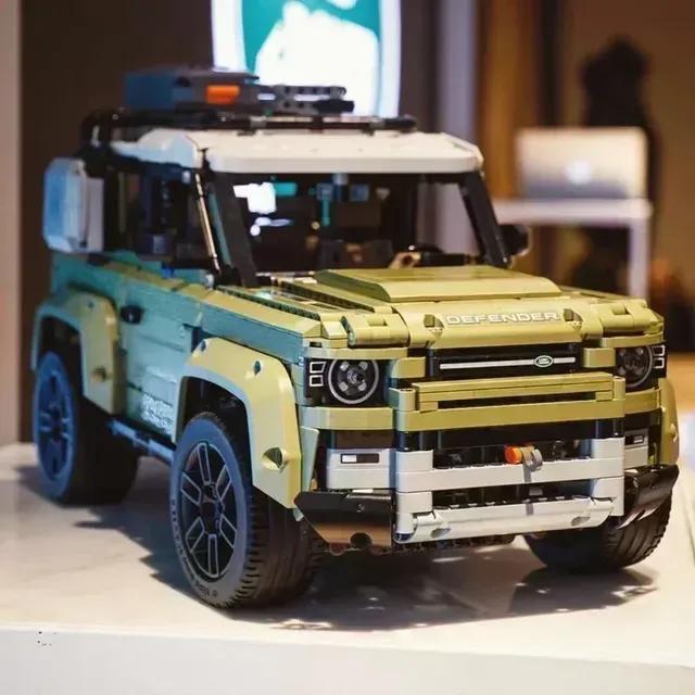 Совместимые высокотехнологичные автомобили серии суперкар Land Rover Guardian модель внедорожника строительные блоки кирпичи 42110 игрушки для детей