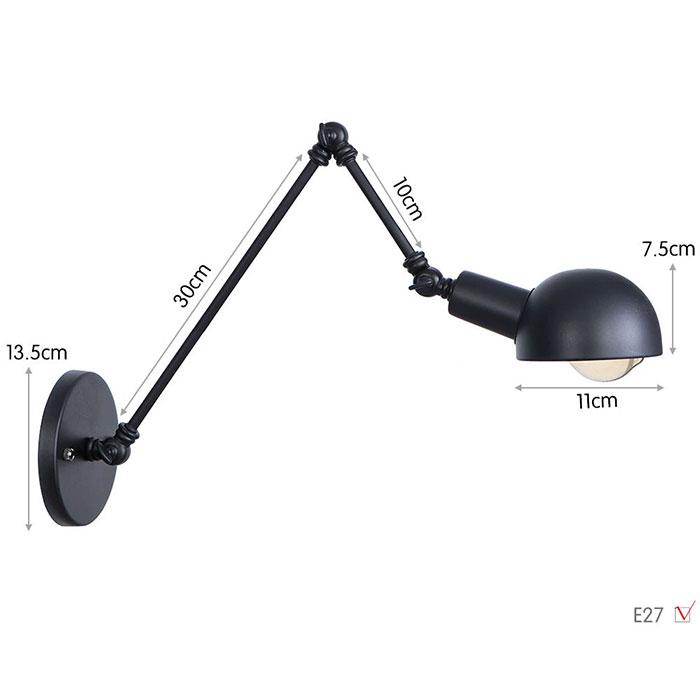 Loft Industrial Adjustable Long Swing Arm Wall Lamp Fixture Vintage Edison Bulb Wandlamp Lamparas De Pared Lights Lampen Sconce