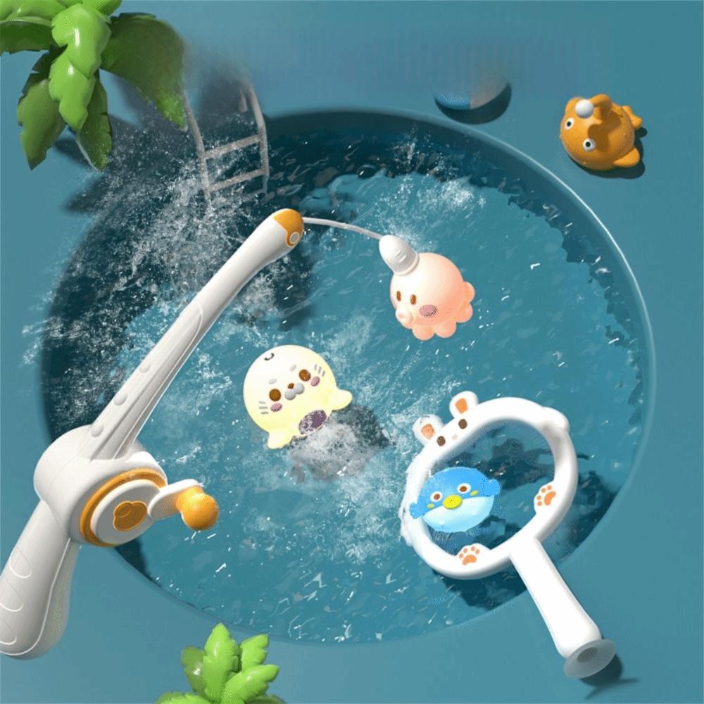 Octopus Bathroom Fishing Toy Pufferfish Fishing Water Toy Children's Fishing Toy  Mischief Gift
