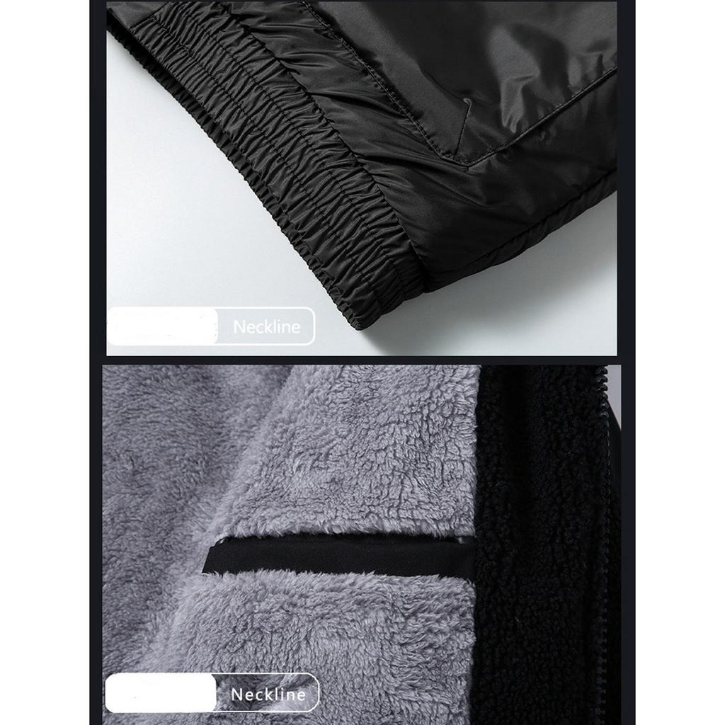 Autumn and Winter Men's Plus Size Fat Stand-up Collar Splicing Jacket Plus Fat Plus Size Cotton Men's Jacket 5XL-12XL