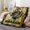 1PC How Train Dragon Patterned Flannel Blanket Suitable For All Seasons For Home Decor Warmth And Comfort Gifts Holiday Present