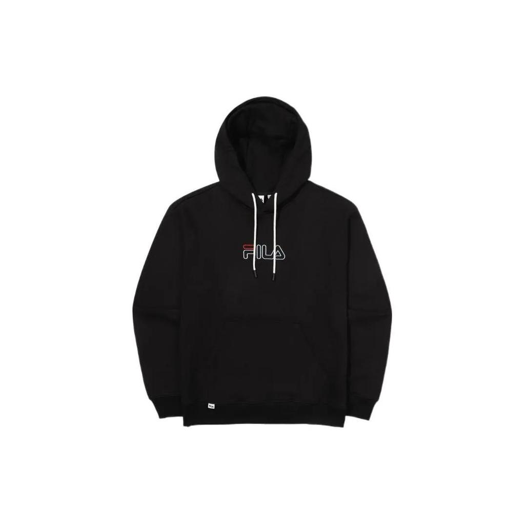 FILA Sweatshirts Unisex Black Hooded Moderate Regular (Unisex) Sweatshirts FS2POE3109X BLK