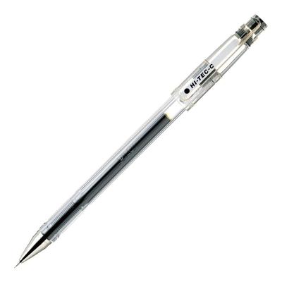 Гелевая шариковая ручка Pilot Hi-Tec C 0,4 мм Черная Упаковка 10 шт. Пишущие принадлежности